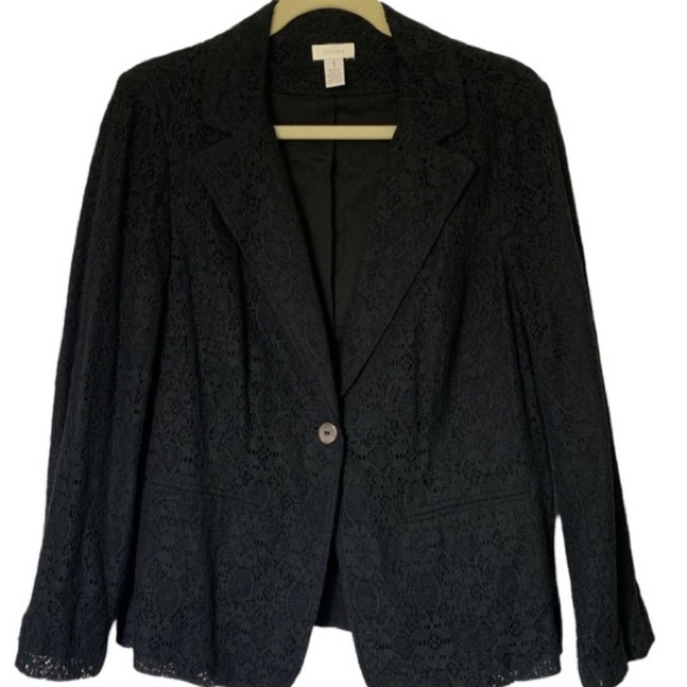 Chicos lace over lay jacket. Size 1.